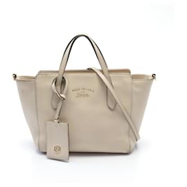 Gucci-Bolsa Gucci Swing em couro branco-Branco