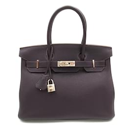 Hermès-Sac à main Hermes Birkin 30 en violet Cassis-Violet,Violet foncé