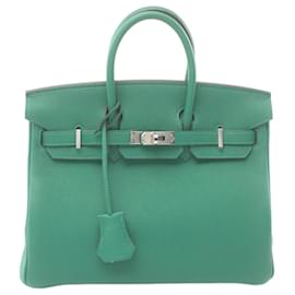 Hermès-Hermes Birkin 25 Vert Vertigo Handbag-Green