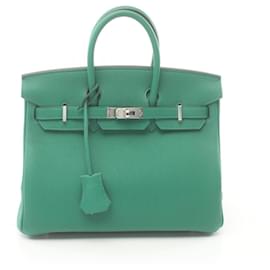 Hermès-Hermes Birkin 25 Vert Vertigo Handbag-Green