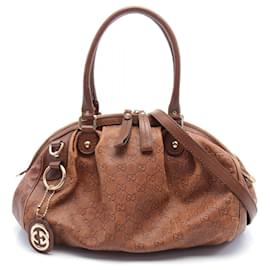 Gucci-Bolso Gucci Sukey Guccissima-Castaño