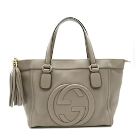 Gucci-Gucci Soho Tote Bag-Brown,Grey