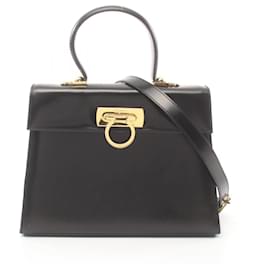 Salvatore Ferragamo-Bolso Gancini de Salvatore Ferragamo-Negro