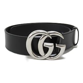 Gucci-Ceinture large en cuir pour femmes Gucci-Noir