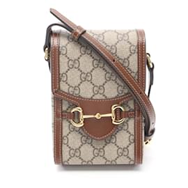 Gucci-Gucci Horsebit 1955 Shoulder Bag-Brown,Beige