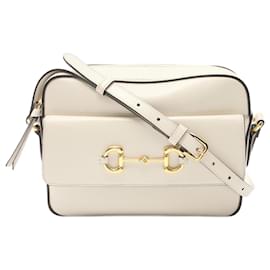 Gucci-Gucci Horsebit 1955 Small Shoulder Bag-Cream