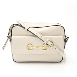 Gucci-Gucci Horsebit 1955 Small Shoulder Bag-Cream