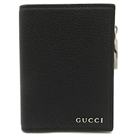 Gucci-Gucci Bi-Fold Leather Wallet-Black