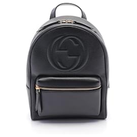 Gucci-Gucci Soho Interlocking G Rucksack Backpack-Black