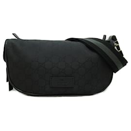 Gucci-Sac à épaule en nylon noir Gucci-Noir