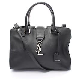 Saint Laurent-Bolso de mano Baby Cabas Saint Laurent-Negro