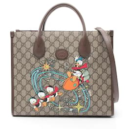 Gucci-Sac fourre-tout Gucci x Disney Donald Duck GG Supreme-Multicolore,Beige