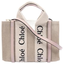 Chloé-Sac à main Chloé WOODY-Rose,Beige