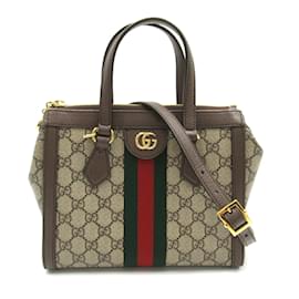 Gucci-GUCCI Ophidia GG Small Tote Bag-Brown