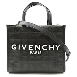 Givenchy-Givenchy Black Coated Canvas Shoulder Bag-Black