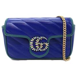 Gucci-Sac à bandoulière Gucci GG Marmont Chain-Bleu