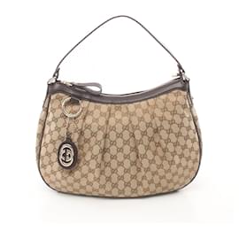 Gucci-Sac à bandoulière Gucci Sukey GG Canvas-Marron,Beige