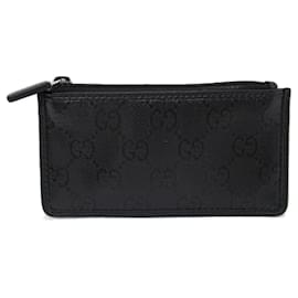 Gucci-Porte-cartes en cuir noir Gucci-Noir