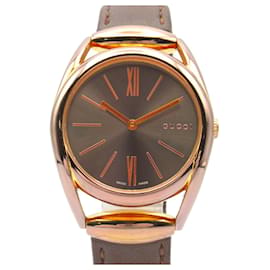 Gucci-Montre-bracelet pour femme Gucci en acier inoxydable gris plaqué or-Autre