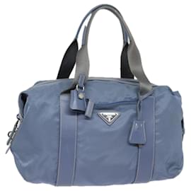 Prada-PRADA Sac à main en nylon bleu Auth 80868-Bleu