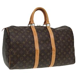 Louis Vuitton-LOUIS VUITTON Monogram Keepall 45 Sac de Boston M41428 LV Auth 83265-Monogramme