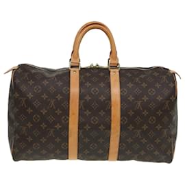 Louis Vuitton-LOUIS VUITTON Monogram Keepall 45 Sac de Boston M41428 LV Auth 83265-Monogramme