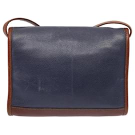 Loewe-LOEWE anagram Sac à épaule Cuir Bleu Marron Auth 83287-Marron,Bleu