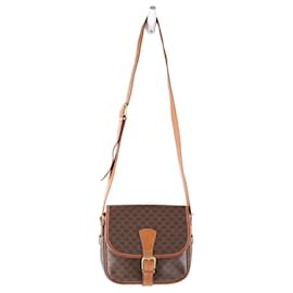 Céline-Bandoulière Triomphe Vintage en cuir-Marron