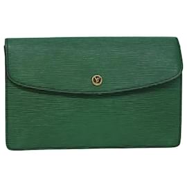 Louis Vuitton-LOUIS VUITTON Epi Montaigne 27 Sac Clutch Vert M52654 LV Auth 72064-Vert