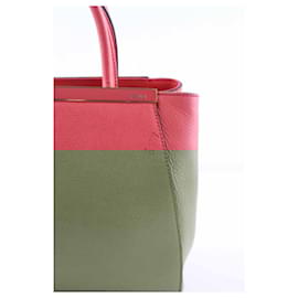 Fendi-2Jours leather handbag-Pink