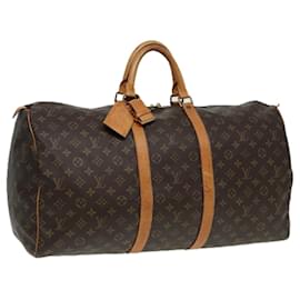 Louis Vuitton-LOUIS VUITTON Monogram Keepall 55 Sac de Boston M41424 LV Auth am6491-Monogramme