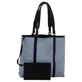 Prada-PRADA Sac Tote Nylon Bleu Auth ar12135-Bleu