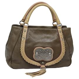 Loewe-Sac à main LOEWE en cuir marron Auth yk13453-Marron