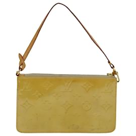 Louis Vuitton-LOUIS VUITTON Poche Accessoire Monogram Vernis Lexington Beige M91010 Auth 81488-Beige