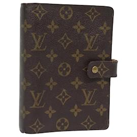 Louis Vuitton-LOUIS VUITTON Monogram Agenda MM Couverture de Planificateur de Jour R20105 LV Auth 82203-Monogramme