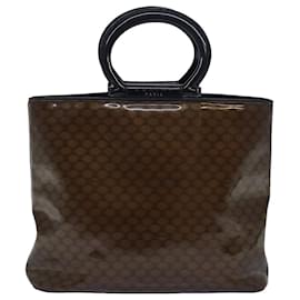 Céline-Sac à main en toile Macadam CELINE marron Auth 81446-Marron