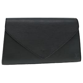 Louis Vuitton-LOUIS VUITTON Pochette Epi Art Déco Noire M52632 LV Auth 77556-Noir