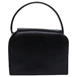 Céline-CELINE Hand Bag Leather Black Auth 81636-Black