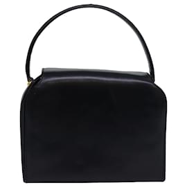 Céline-Sac à main en cuir noir CELINE Auth 81636-Noir