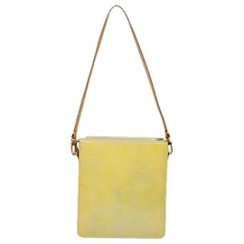 Louis Vuitton-LOUIS VUITTON Monogram Vernis Motto Accessory Pouch Gris M91030 LV Auth 81270-Grey