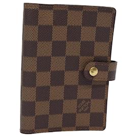 Louis Vuitton-LOUIS VUITTON Agenda PM Damier Ebene Couverture Planificateur de Jour R20700 LV Auth th5124-Autre