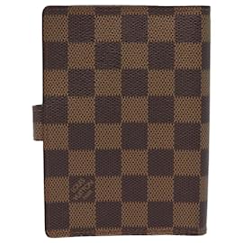 Louis Vuitton-LOUIS VUITTON Agenda PM Damier Ebene Couverture Planificateur de Jour R20700 LV Auth th5124-Autre