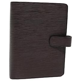 Louis Vuitton-LOUIS VUITTON Epi Agenda MM Couverture de Planificateur de Jour Mocha R2004D LV Auth 81487-Marron