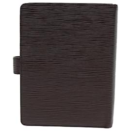 Louis Vuitton-LOUIS VUITTON Epi Agenda MM Couverture de Planificateur de Jour Mocha R2004D LV Auth 81487-Marron