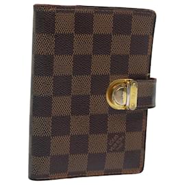 Louis Vuitton-LOUIS VUITTON Agenda PM Koala en Damier Ebene Couverture R21011 Auth 82201-Autre