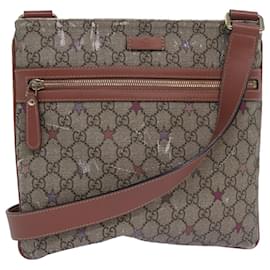 Gucci-Sac à épaule GUCCI GG Supreme en cuir PVC beige 295257 Auth 81454-Beige