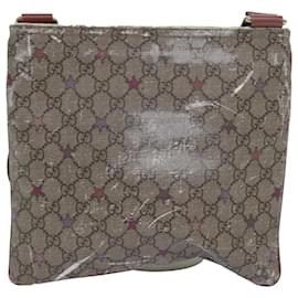 Gucci-Sac à épaule GUCCI GG Supreme en cuir PVC beige 295257 Auth 81454-Beige