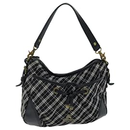 Burberry-Sac à main en nylon noir Burberry Nova Check Blue Label Auth 81944-Noir