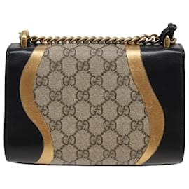 Gucci-Sac à bandoulière GUCCI Padlock GG Supreme en PVC beige 432182 Auth ar12095-Beige