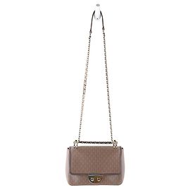 Carolina Herrera Leder Schultertasche Braun